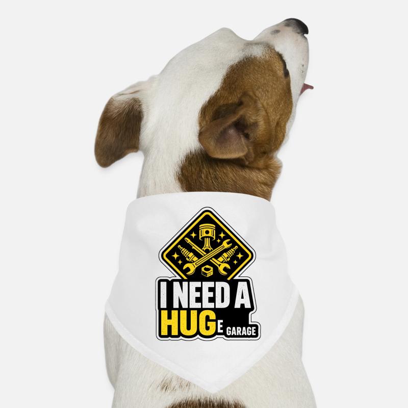 Need A Hug Huge Garage - Lustiger Schrauber Spruch Hunde-Bandana