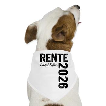 Rente 2026 Limited Edition Ruhestand - Hunde-Bandana - Weiß - Vorne
