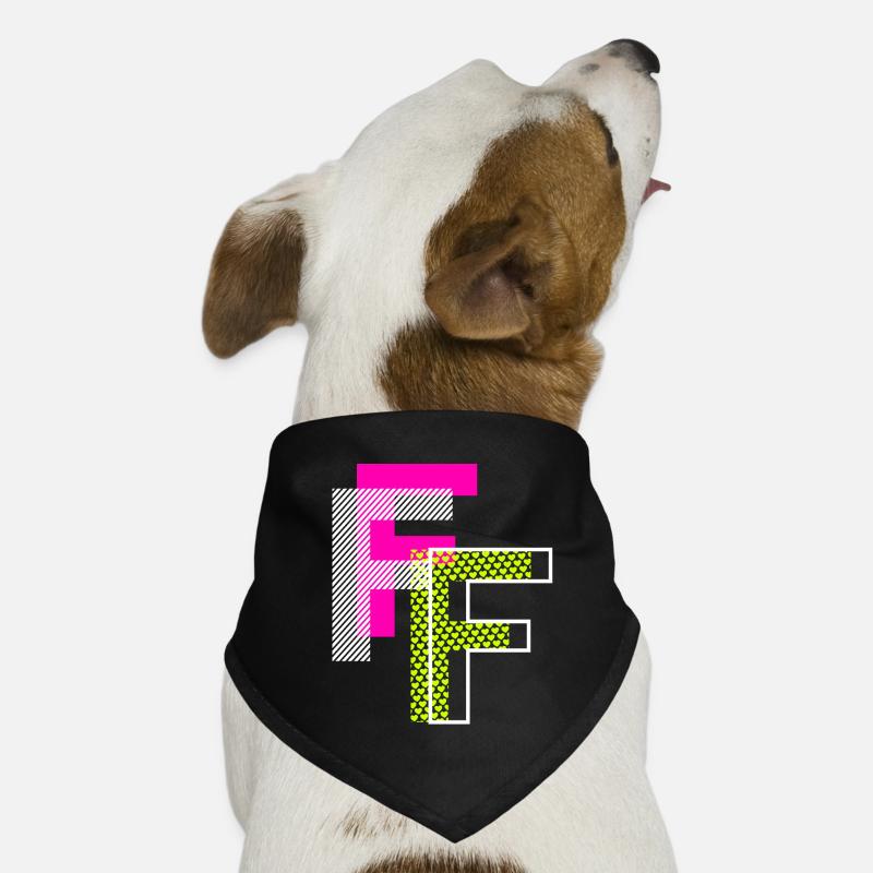 F Buchstabe Hunde-Bandana