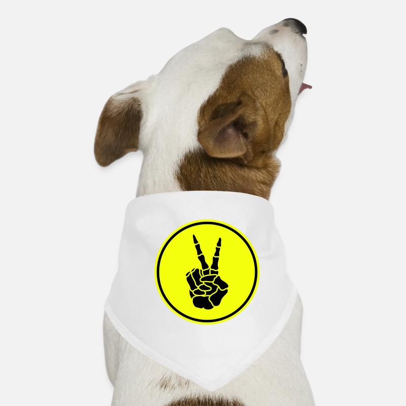 Hand peace skeleton Dog Bandana