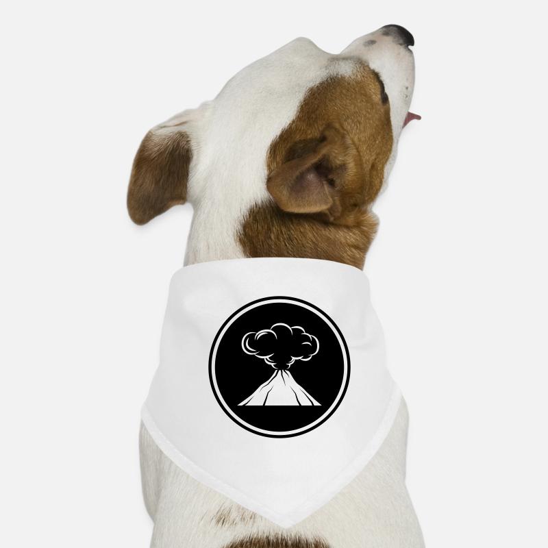 symbole d'icône de volcan Bandana pour chien