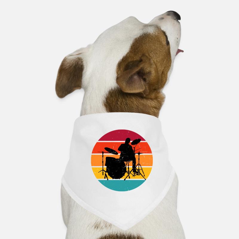 Drum Kit Drumming Femmes percussionnistes Bandana pour chien