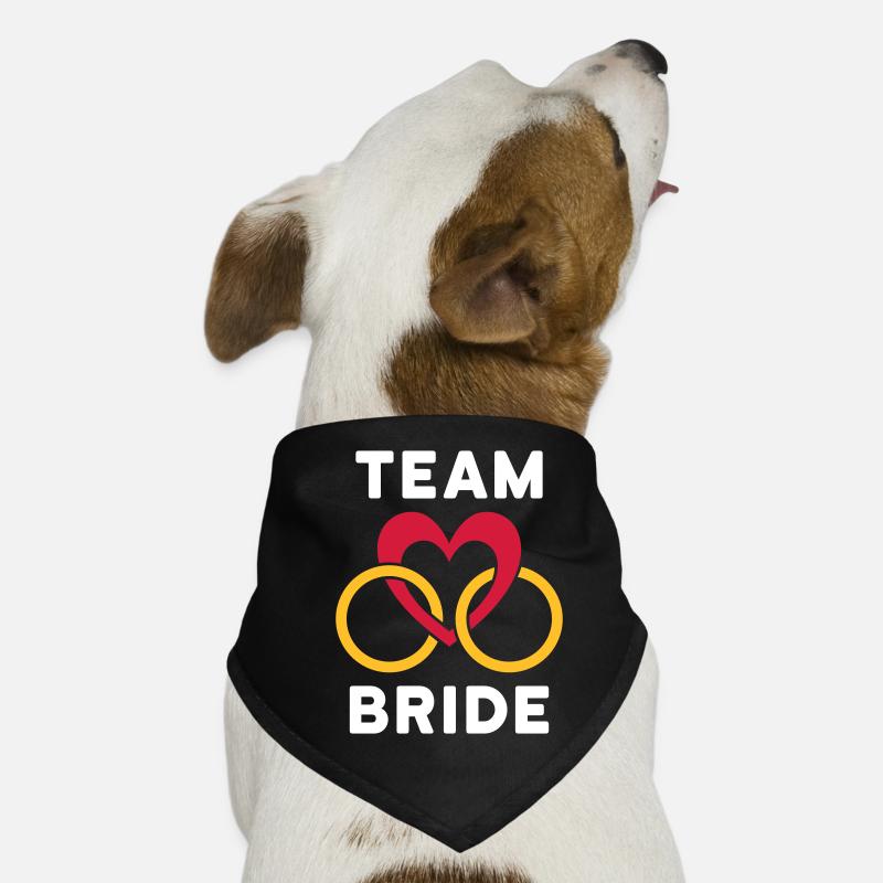 Team bride (heart, two rings) Dog Bandana