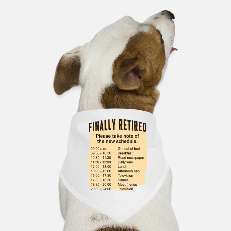 Retired Schedule Daily Routine Dog Bandana