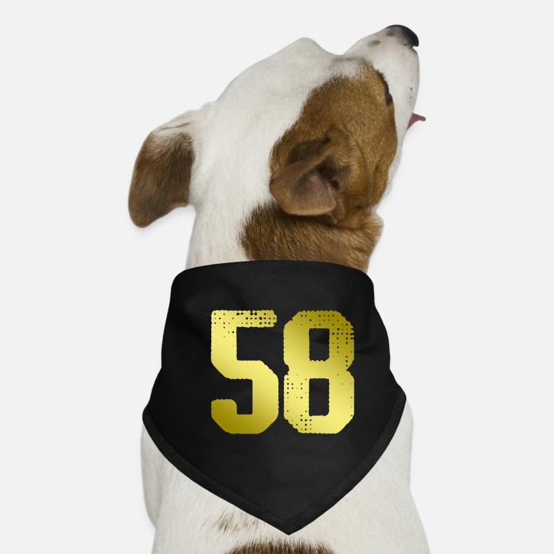 58 number jersey Dog Bandana