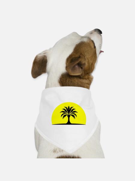 Île Sun Palm - Bandana pour chien - blanc - Devant