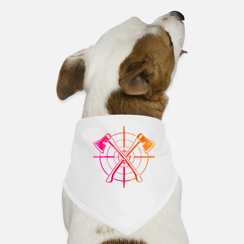 Axtwerfen Retro Hunde-Bandana