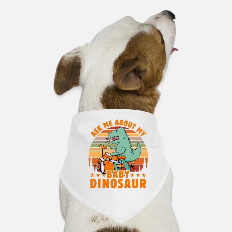 Posez-moi des questions sur mon bébé dinosaure Bandana pour chien