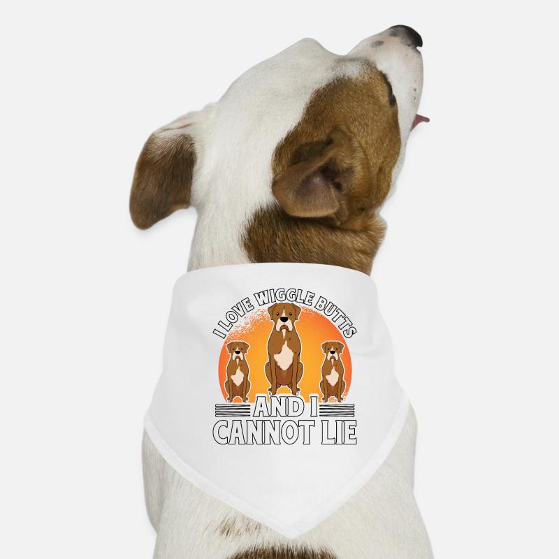 I love Wiggle Butts and I cannot Lie Boxer Dog Bandana