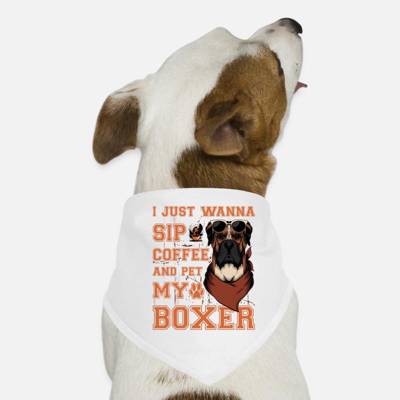 Je veux juste siroter un café et caresser mon boxer Bandana pour chien