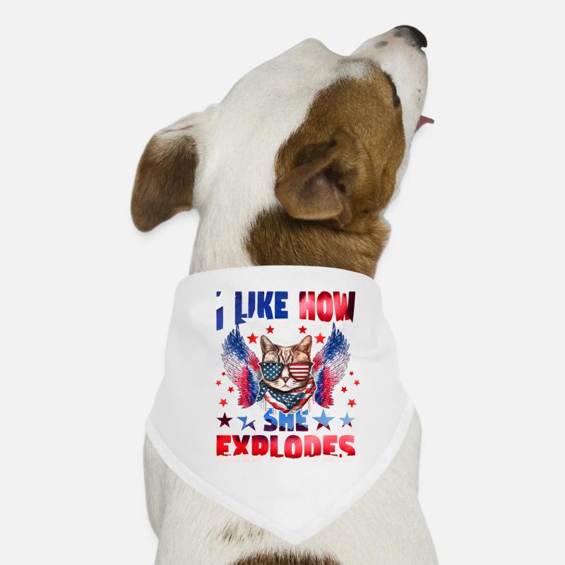 I like how she explodes Dog Bandana