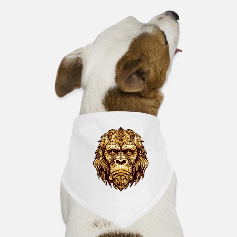 Gorilla Kopf Tier Hunde-Bandana