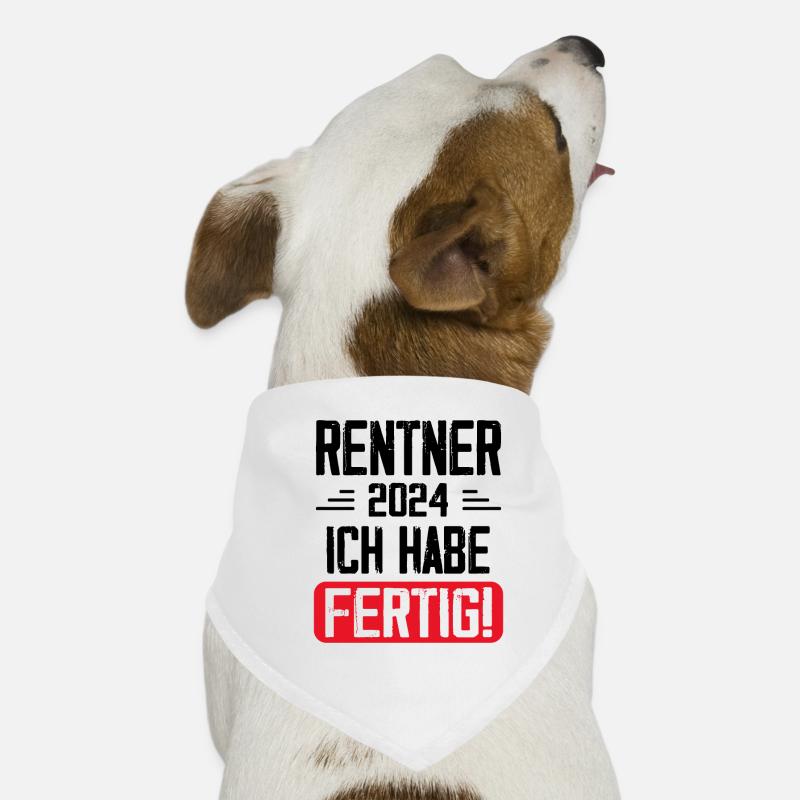 Rentner 2024 Ruhestand Geschenk Hunde-Bandana