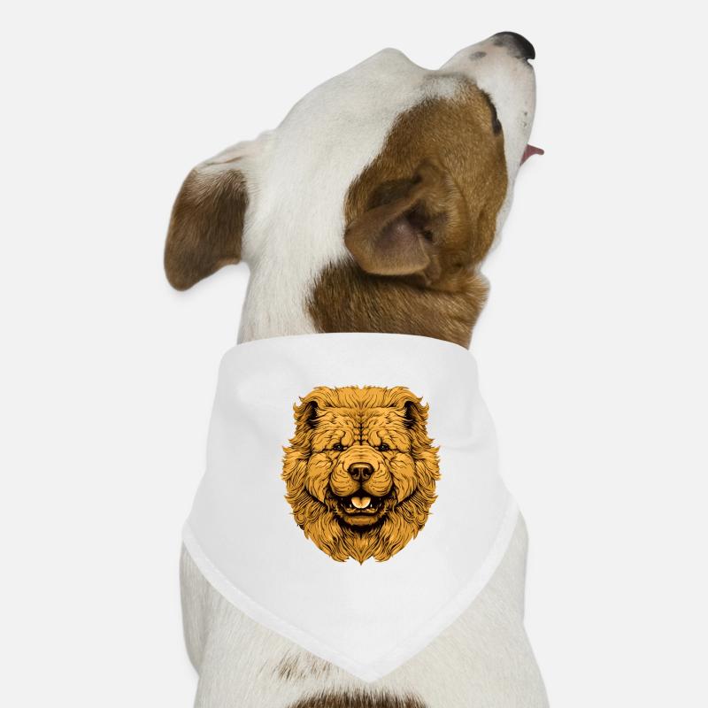 Tête de chien Chow Chow Bandana pour chien