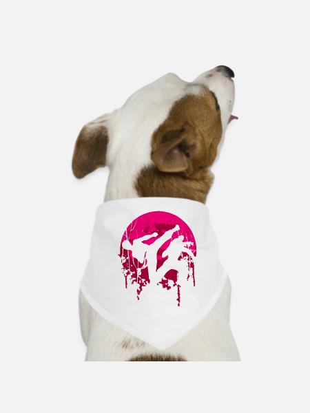 Taekwondo - Dog Bandana - white - Front
