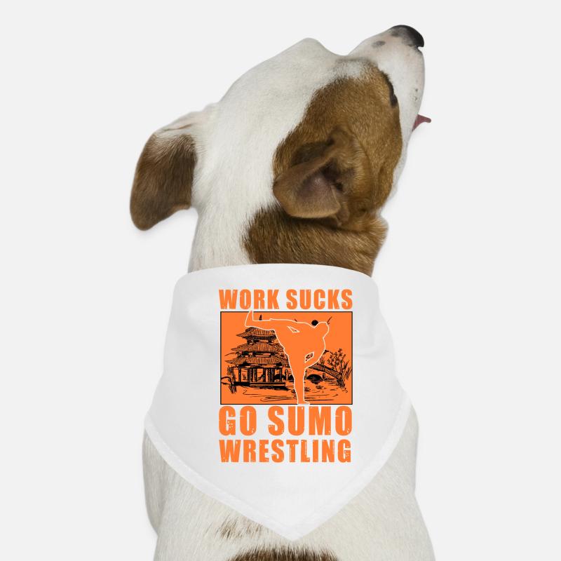 Work Sucks Go Sumo Wrestling Dog Bandana