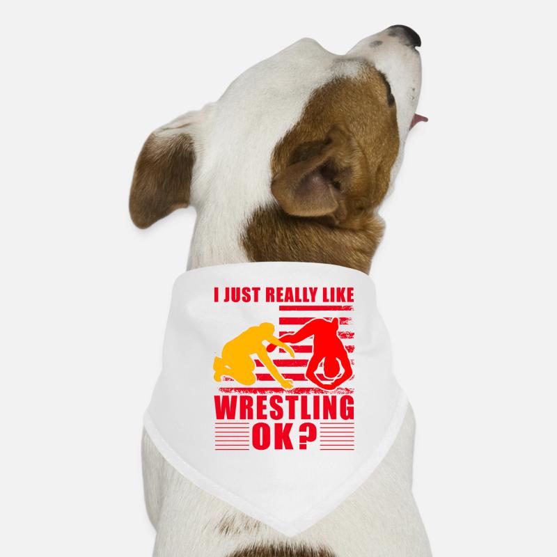 J’aime vraiment la lutte, d’accord ? Bandana pour chien