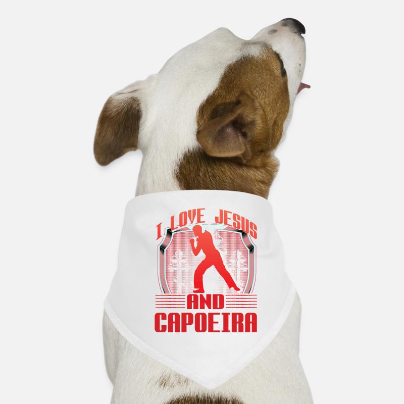 J’aime Jésus et la capoeira Bandana pour chien
