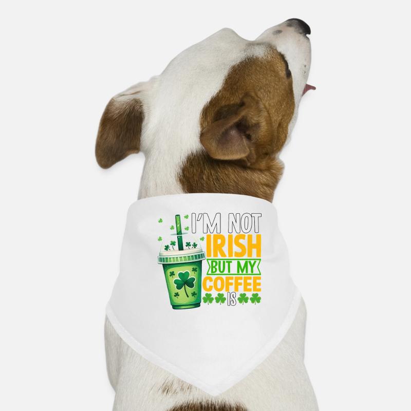 Je ne suis pas irlandais mais mon café l’est Bandana pour chien