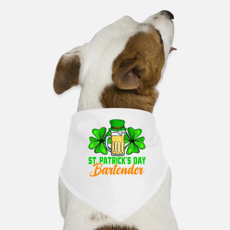 St Patrick's Day Bartender Dog Bandana