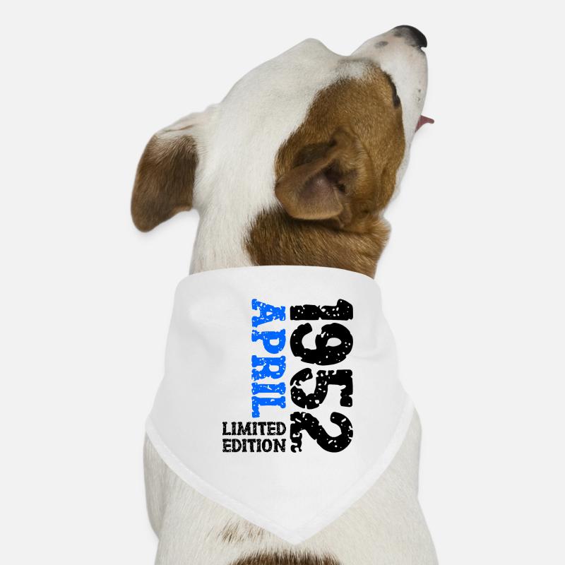 1952 April Limited Edition Geburtstag Geschenk Hunde-Bandana