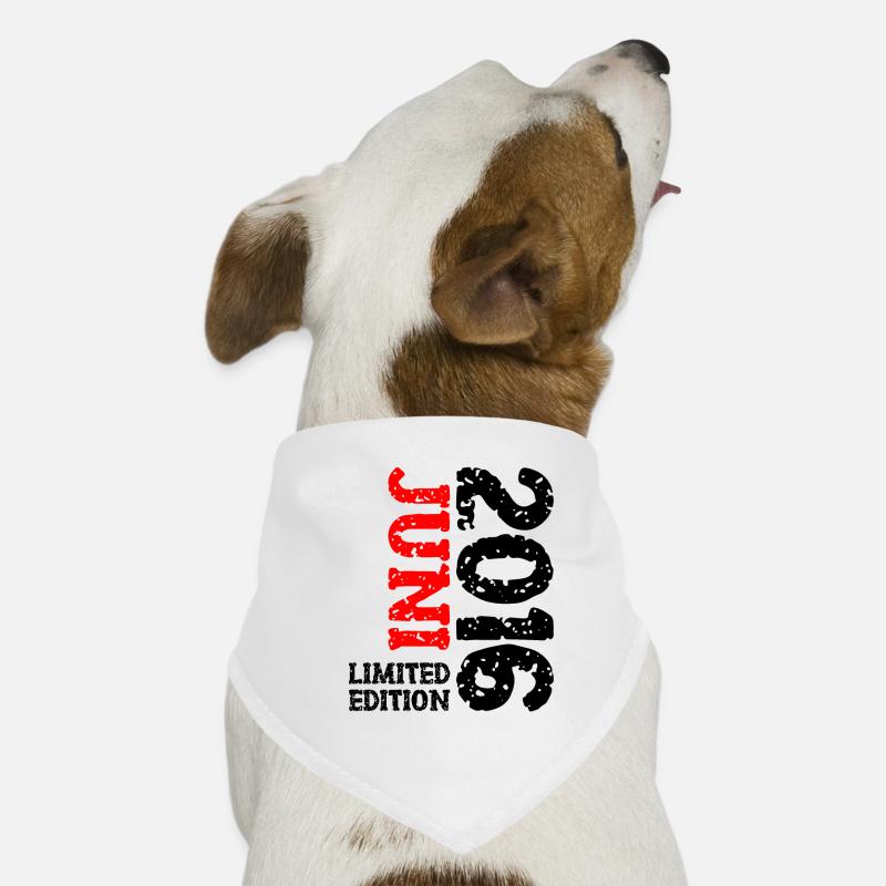 2016 Juni Limited Edition Geburtstag Geschenk Hunde-Bandana