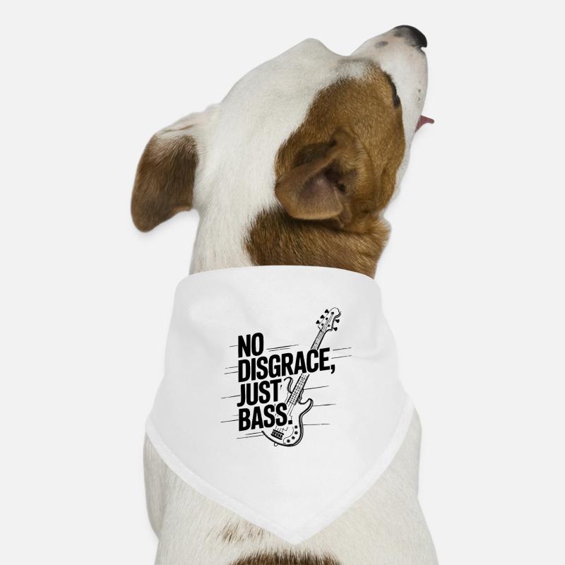 Juste de la basse, pas de honte – Blanc Bandana pour chien