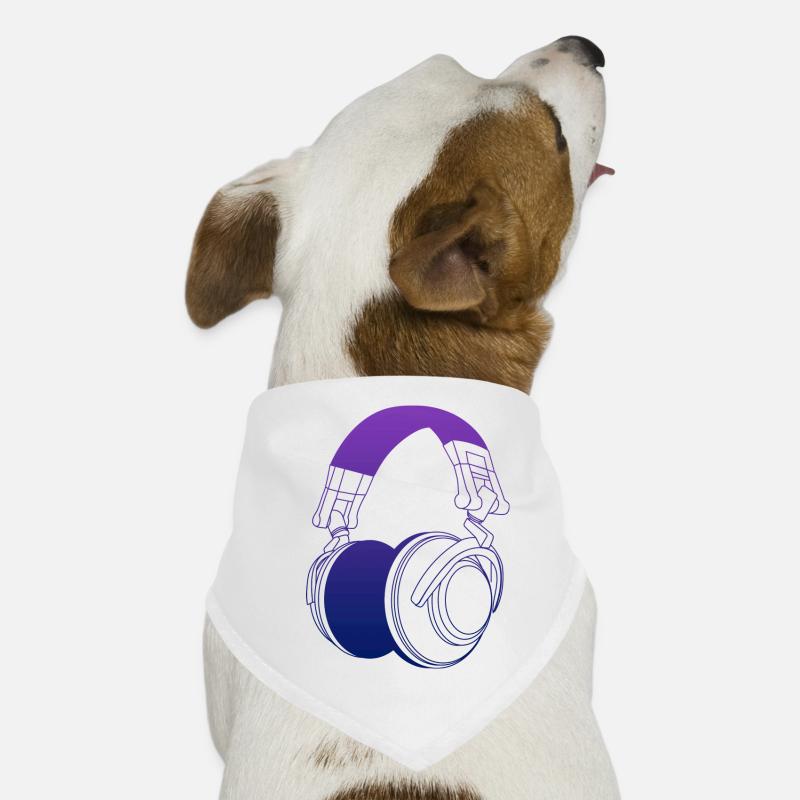 DJ Kopfhörer Hunde-Bandana
