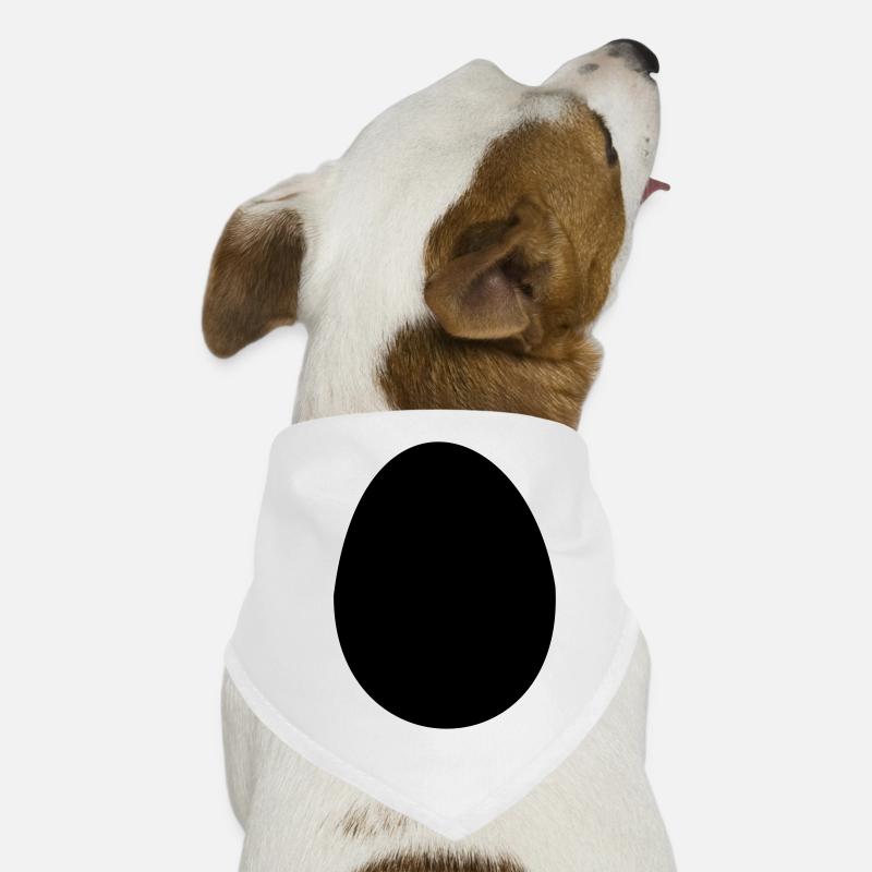 Ei Form - Hunde-Bandana - Weiß