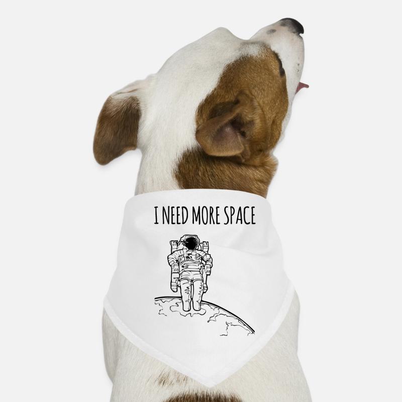 I need more space / gift idea - Dog Bandana - white