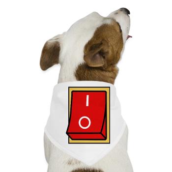 ON - OFF SCHALTER - Hunde-Bandana - Weiß - Vorne