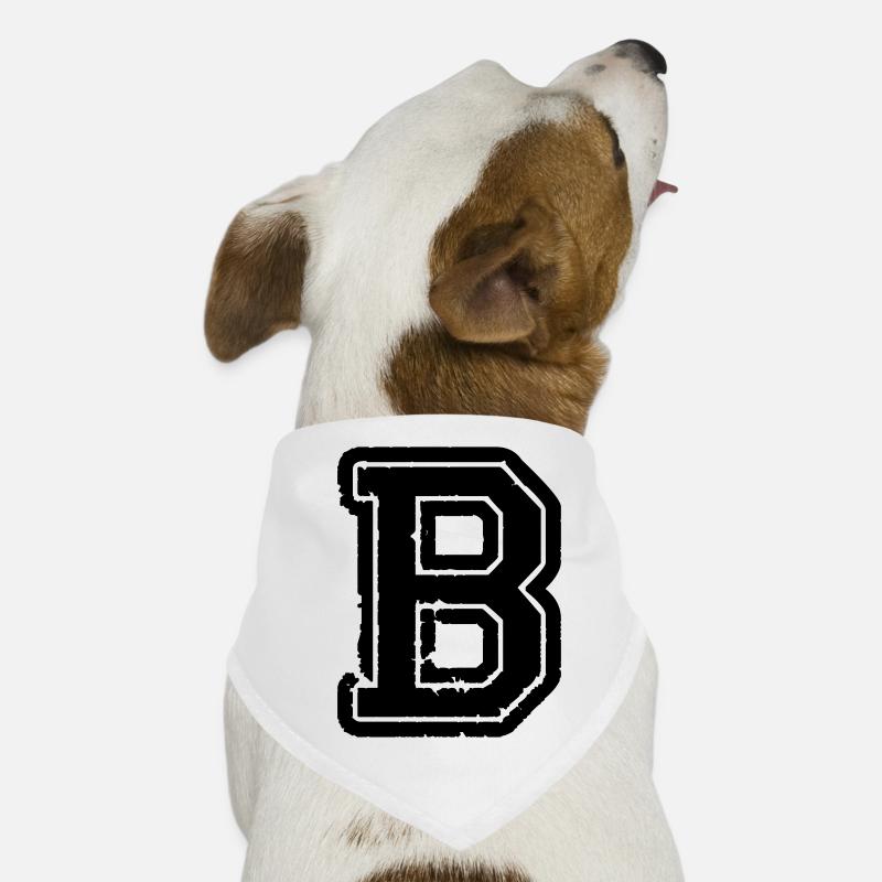 B letter Dog Bandana