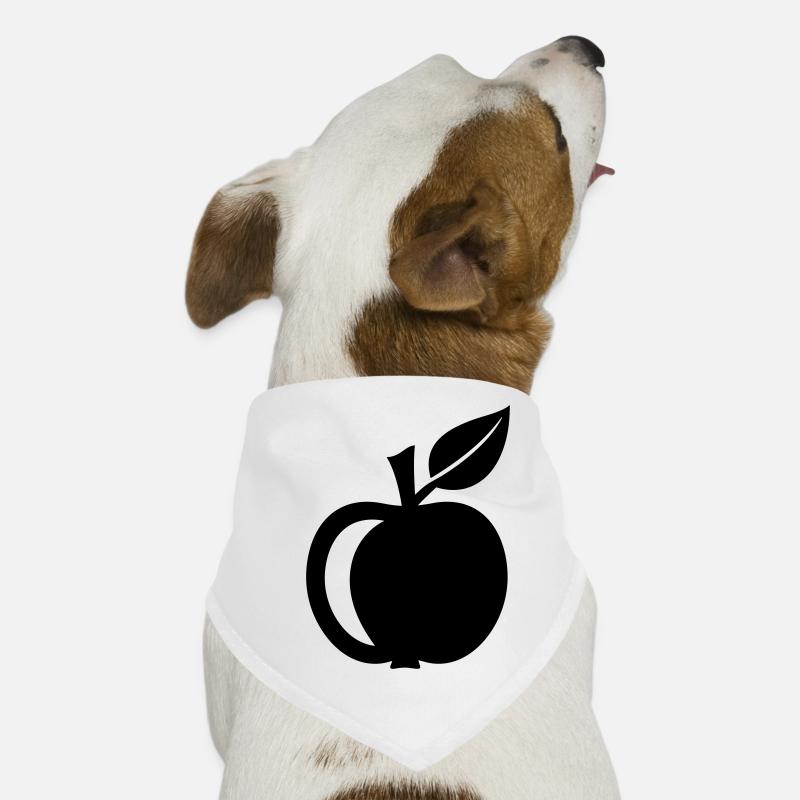 Apfel - Hunde-Bandana - Weiß