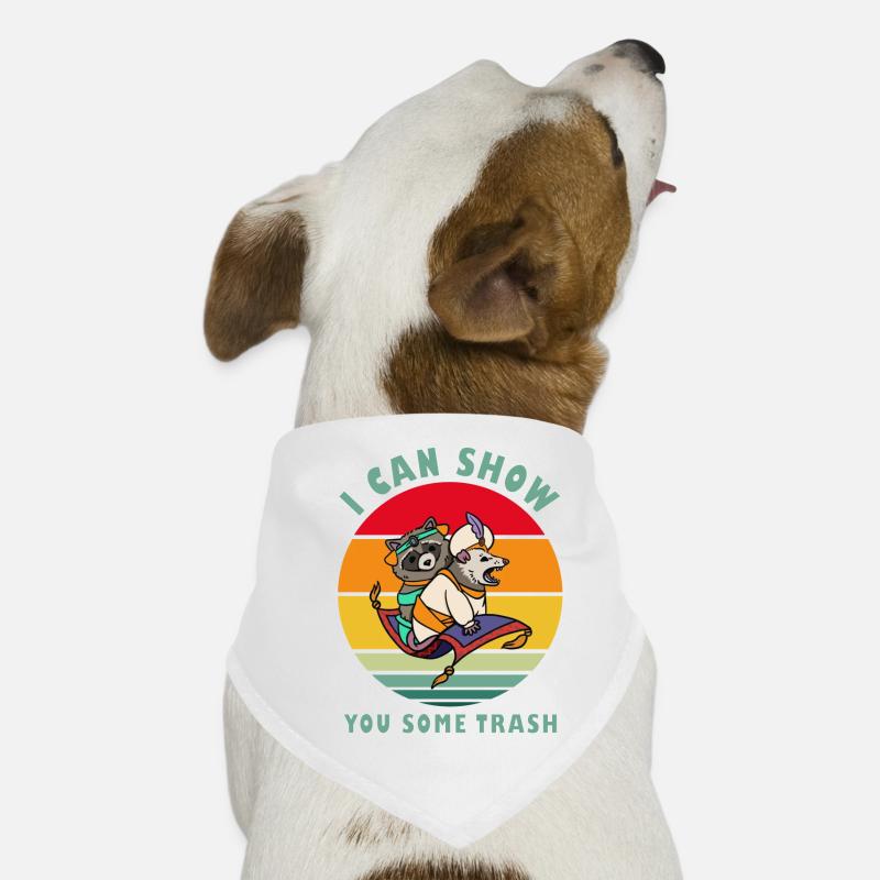 Ich kann dir Müll zeigen - Hunde-Bandana - Weiß