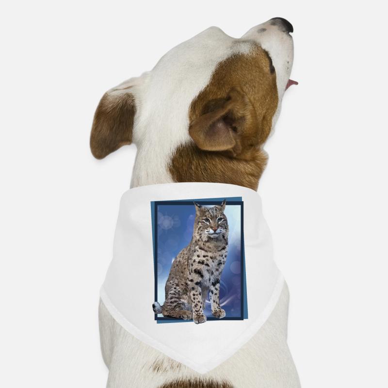 Luchs - Hunde-Bandana - Weiß
