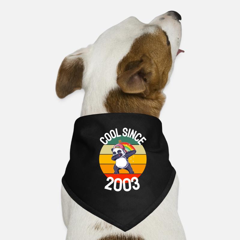 Cool Seit 2003 Retro Dabbing Panda 19. Geburtstag Hunde-Bandana