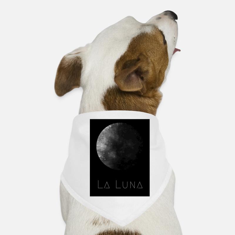 Mond, schwarzer Hintergrund Hunde-Bandana