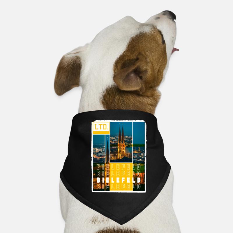 Bielefeld Germany City Skyline Home Love Dog Bandana