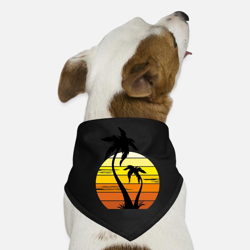 Palm trees at sunset Dog Bandana