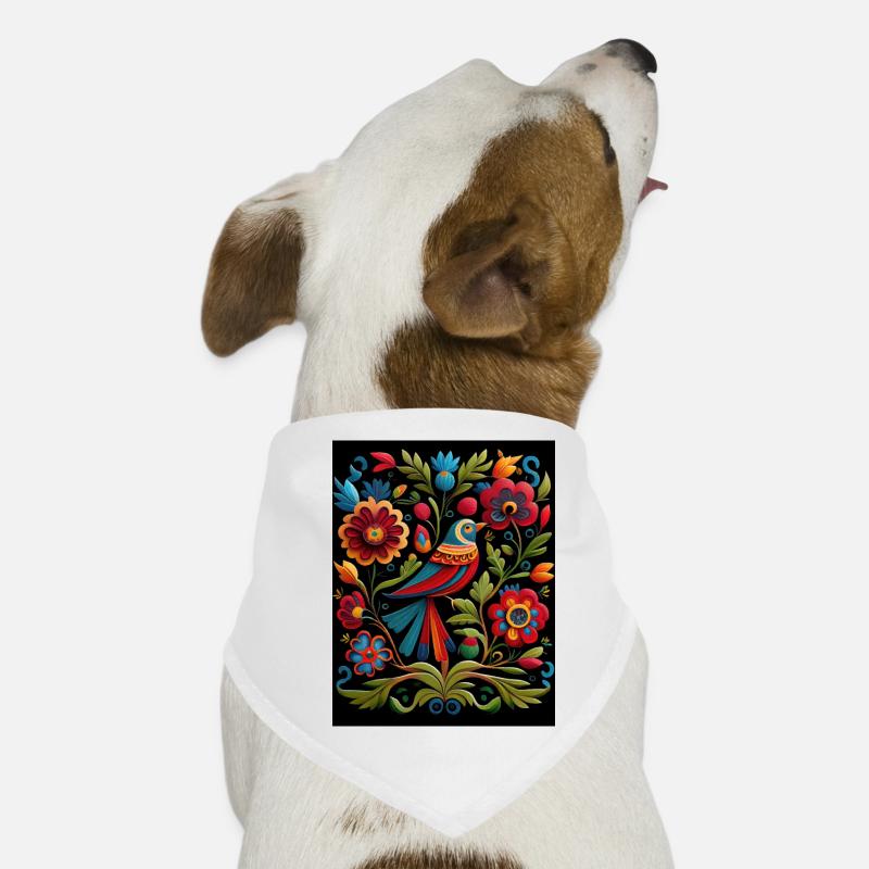 Oiseaux et fleurs Bandana pour chien