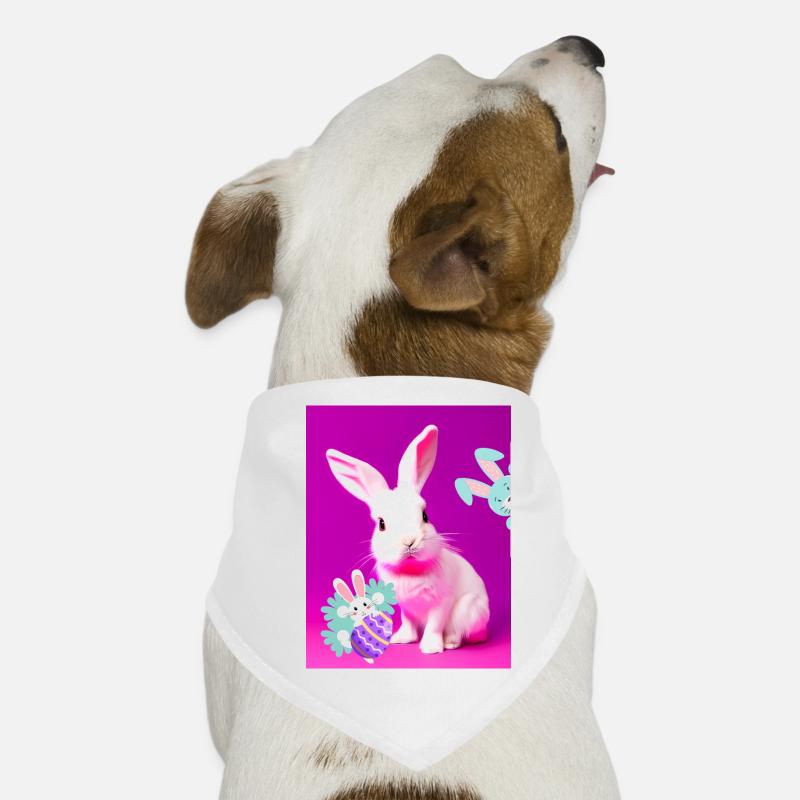 Pink Easter Bunny with Easter Egg Pink Dog Bandana