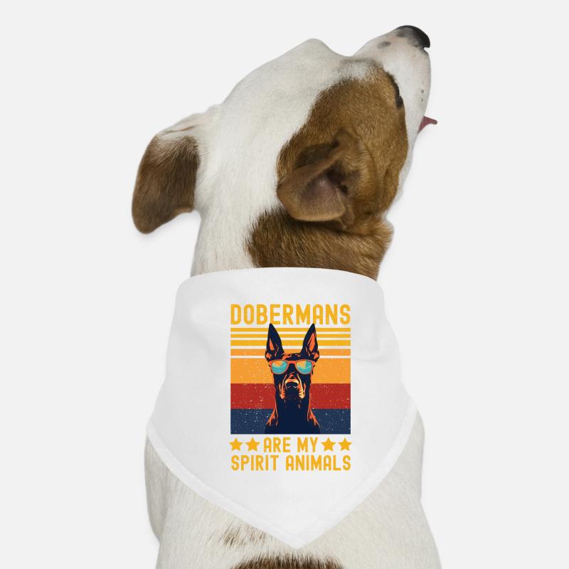 Doberman avec lunettes de soleil rétro Bandana pour chien