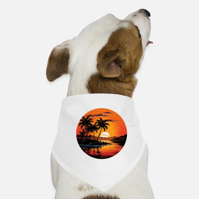 Coucher de soleil tropical Bandana pour chien