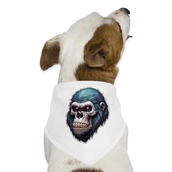 Gorilla Skull / Tier / Wild / Affe / Primat - Hunde-Bandana - Weiß - Vorne