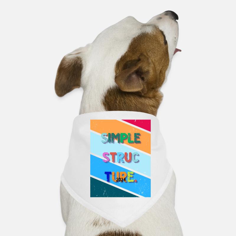 Schlichtes Design. Einfache Struktur 2024. Hunde-Bandana