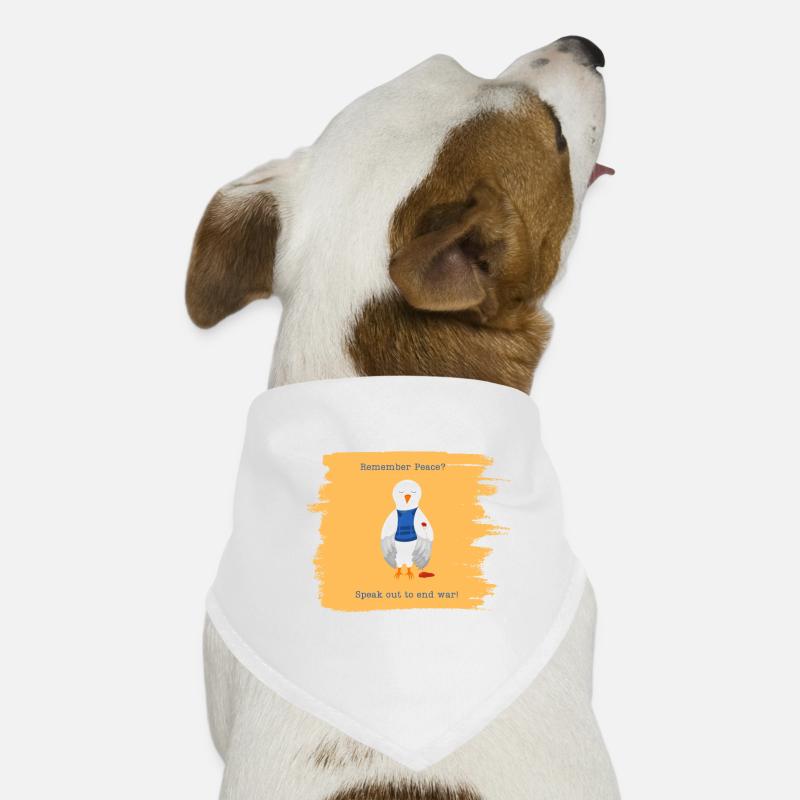 Remember Peace? Speak out to end War! Dog Bandana