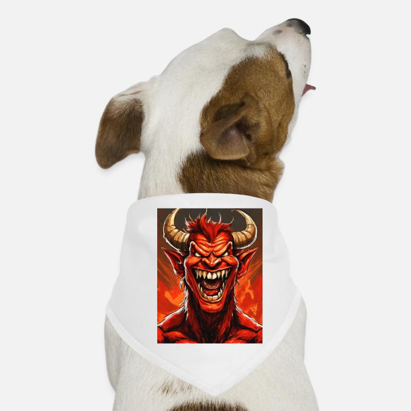 devil evil laugh smile monster dark horror scary Dog Bandana