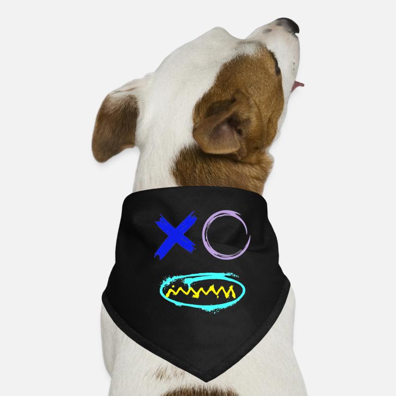 Gesicht Graffiti Zähne Hunde-Bandana