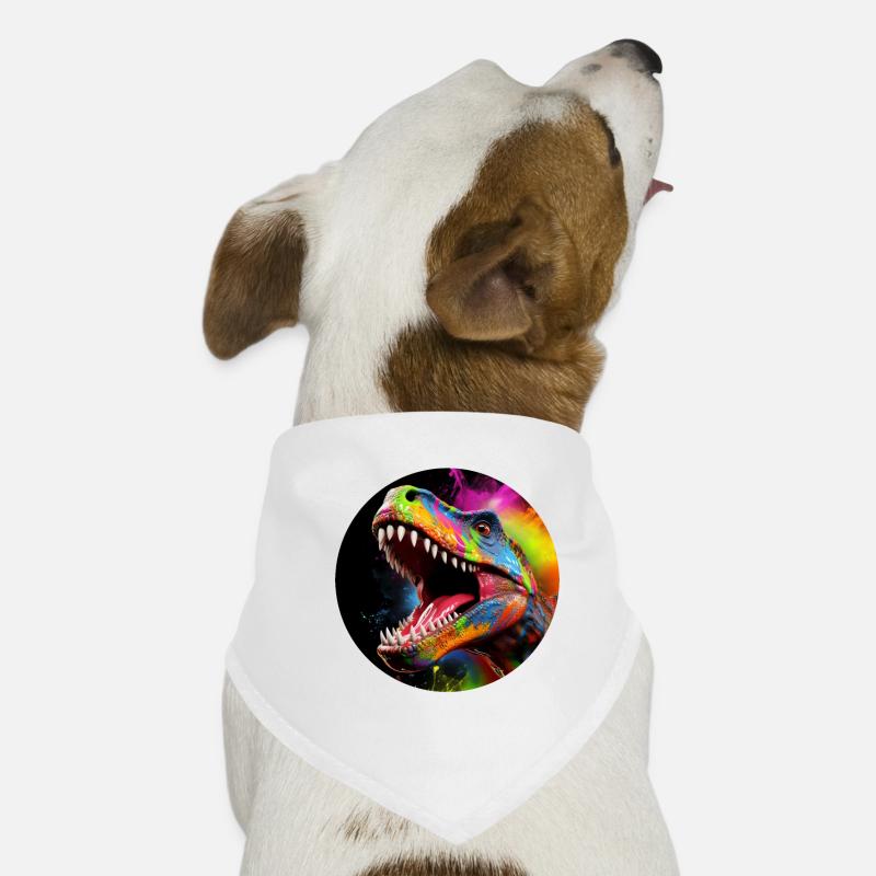 T Rex colorful2 Hunde-Bandana