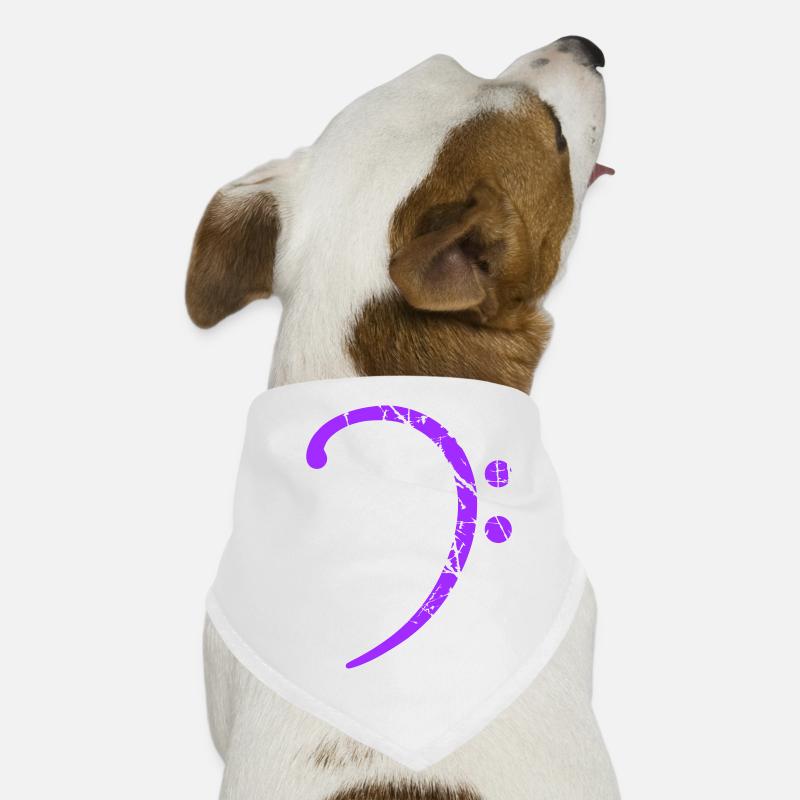Bass Music clef note scratch music note Bandana pour chien